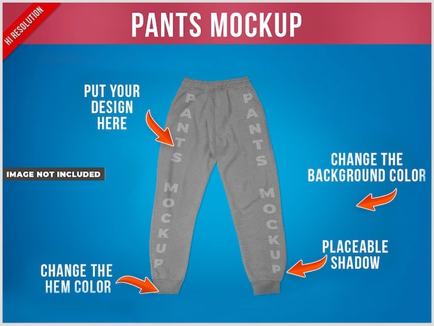 PSD modello di pantaloni