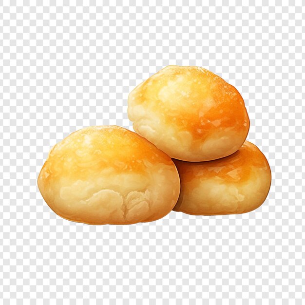 Pao de queijo isolated on transparent background