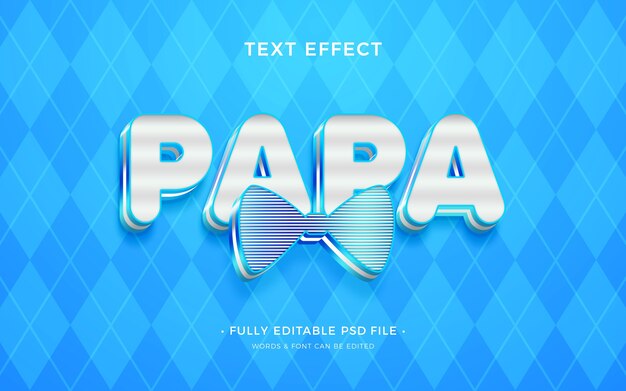 Papa tekst effect