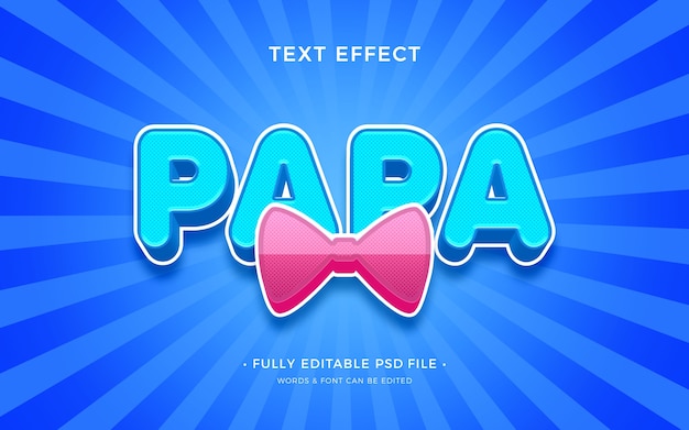 PSD papa tekst effect