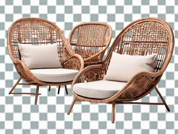 PSD papasan chair isolated on transparent background