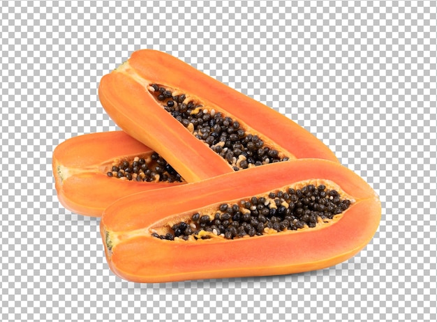 Papaya isolated on alpha layer