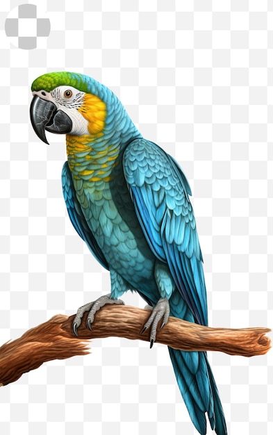 PSD papegaai portret png achtergrond