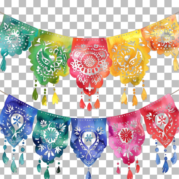 PSD papel picado mexican theme