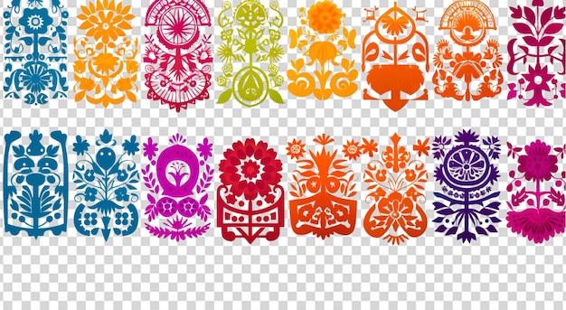 Papel picado party pieces png transparent