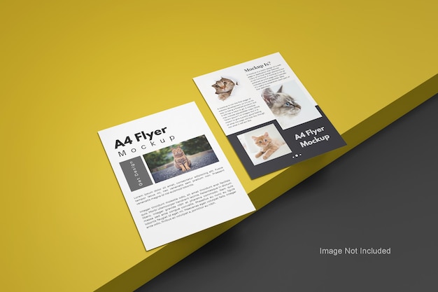 Paper A4 Flyer Mockup