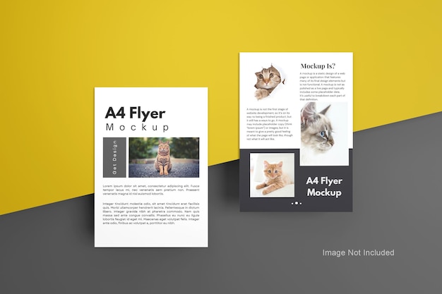 PSD paper a4 flyer mockup