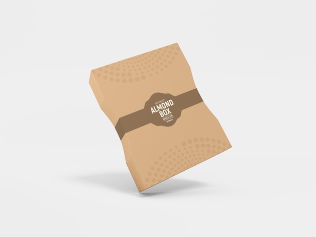 Paper Almond Box Packaging Mockup