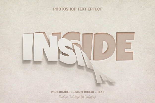 Paper art text effect template design