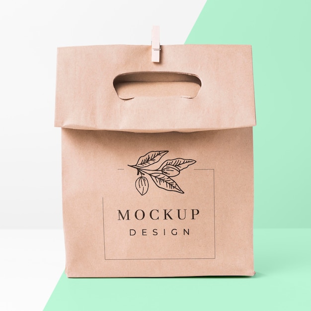 PSD concetto di sacchetto di carta con mock-up