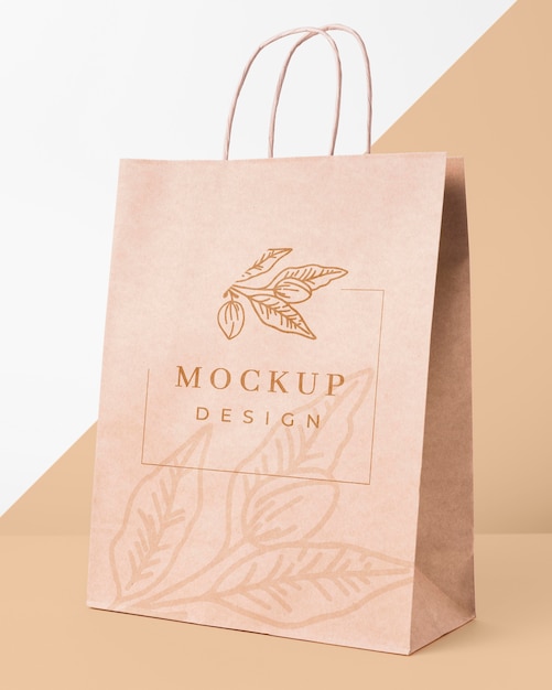 PSD paper bag concept with mock-up