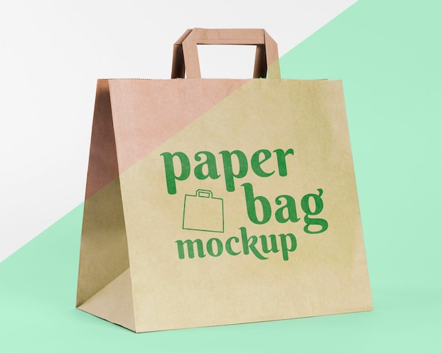 PSD paper bag concept with mock-up