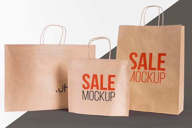 PSD paper bag concept with mock-up