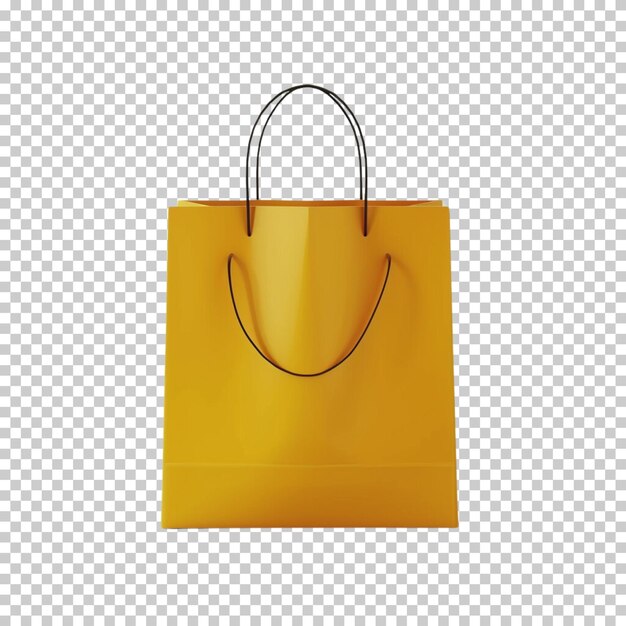 PSD paper bag day isolated on transparent background