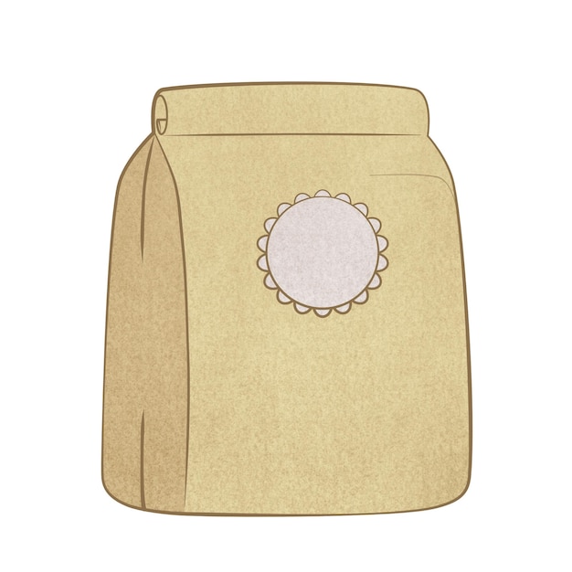 PSD paper bag illustration transparent background on psd file