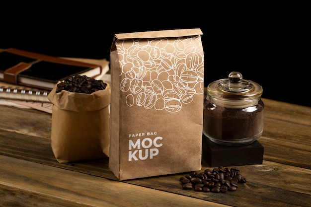 paper bag mock-up design for groceries