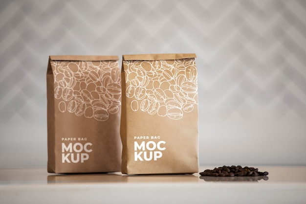 paper bag mock-up design for groceries