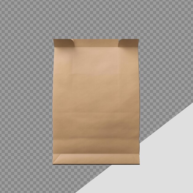 PSD paper bag for mockup png isolated on transparent background