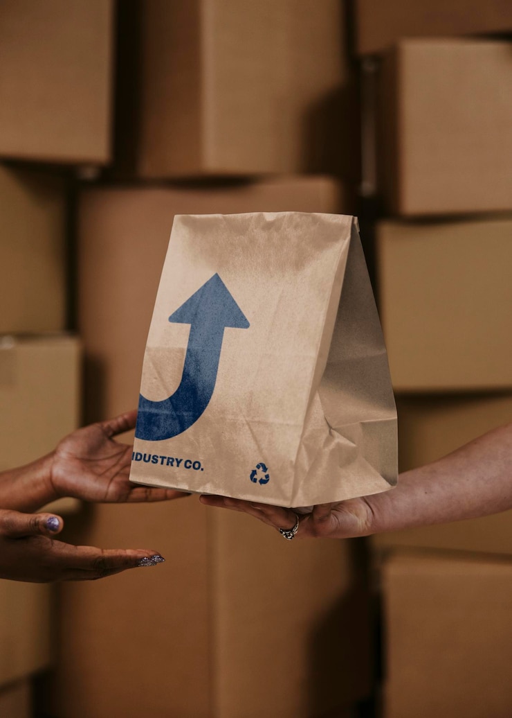 PSD paper bag mockup product packaging psd