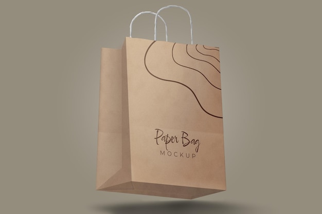 Paper bag mockup template