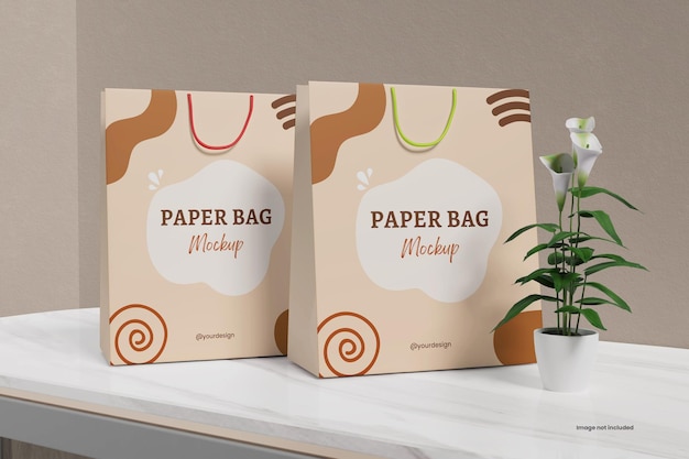 PSD paper bag mockup