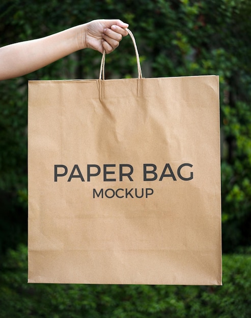 Paper bag mockup