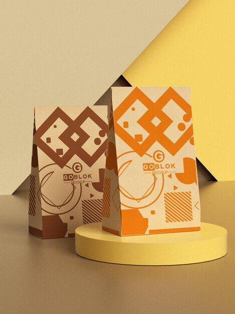 Paper bag mockup