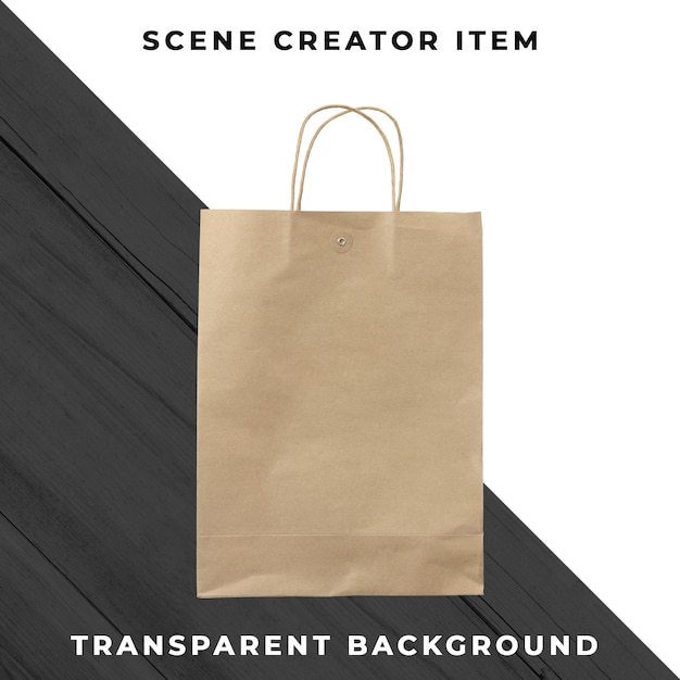 Paper bag object transparent psd