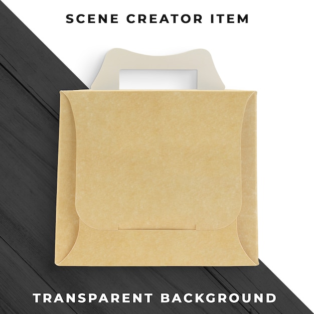 PSD paper bag object transparent psd