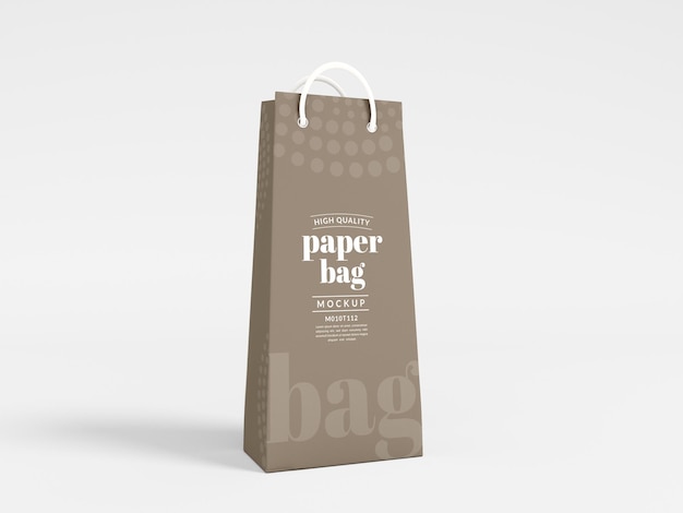 Paper bag packaging mockup