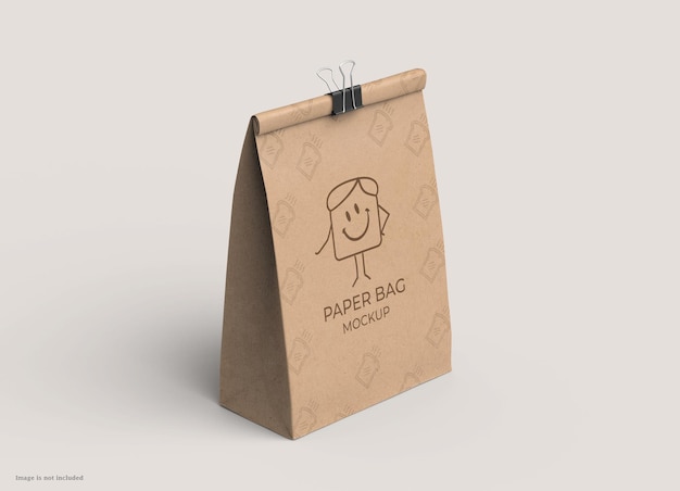 PSD paper bag for toaster packaging mockup