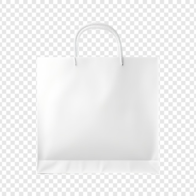 PSD a paper bag with a handle on an transparent background