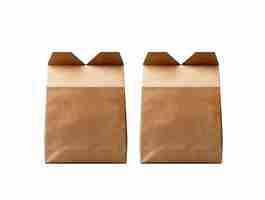 PSD paper bags isolated
