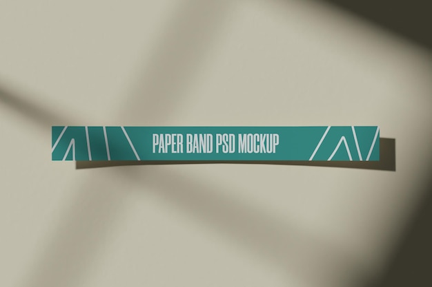 Paper Band PSD Mockup