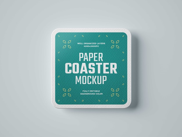 Mockup di sottobicchieri di carta