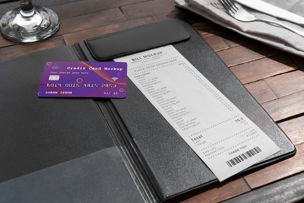 PSD paper bill for restaurant