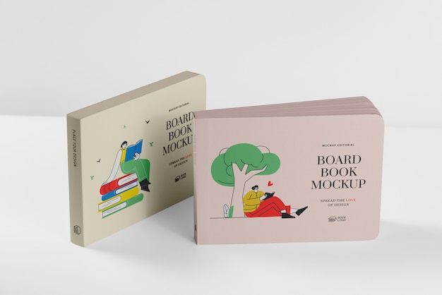 PSD paper board book for children with illustrations