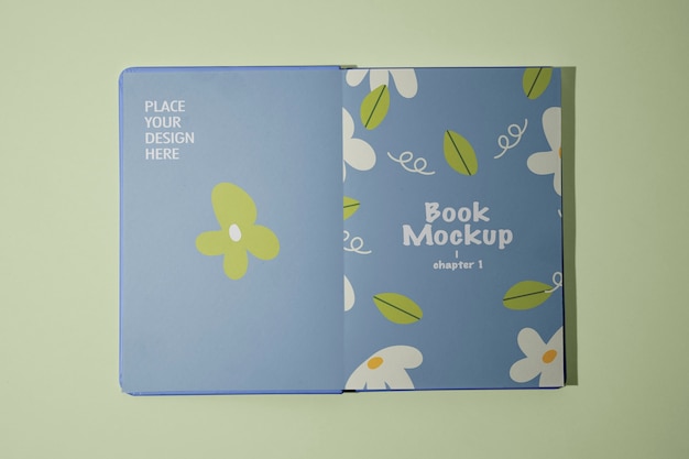 PSD paper book mock-up with details