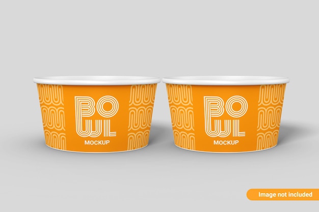 Paper bowl mockup