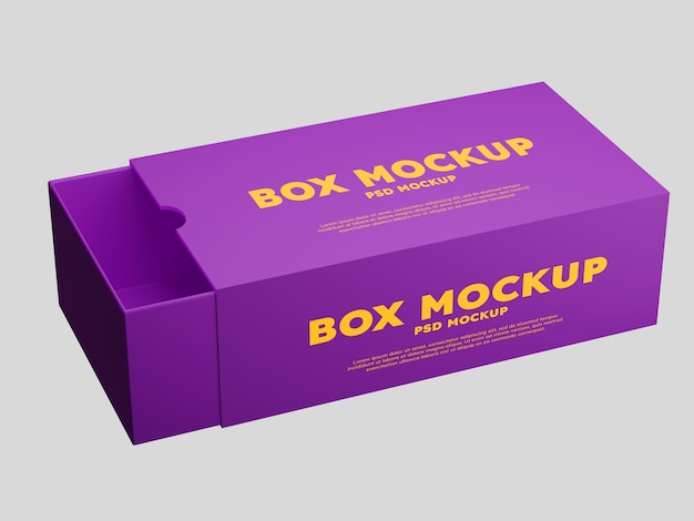 Paper box gift mockup