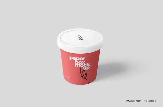 PSD paper box mockup rond groot formaat