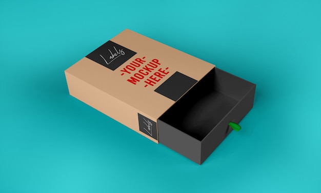 paper box mockup template