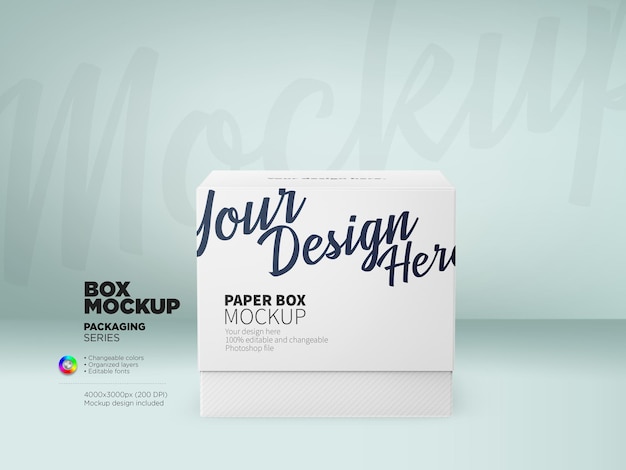 Paper box mockup