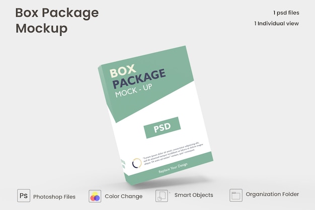 Paper box packaging mockup premium psd