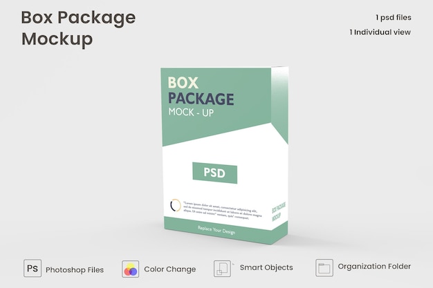 Mockup di imballaggio in scatola di carta psd premium