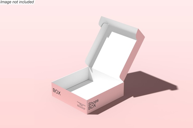 Paper box packaging mockup