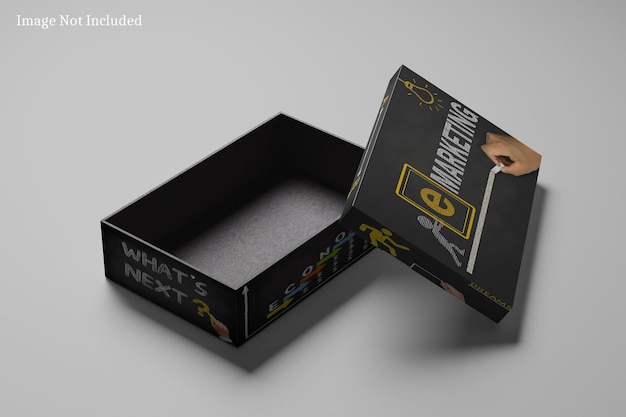 Paper box verpakking mockup