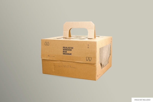 PSD paper box with transparent window