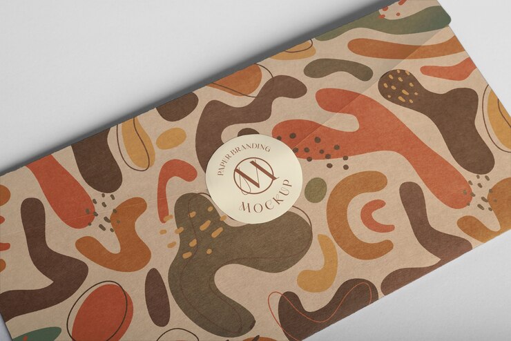 PSD paper branding mockup design