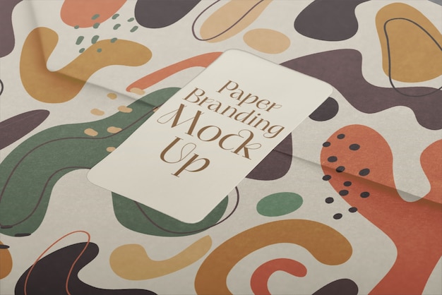 PSD paper branding mockup design